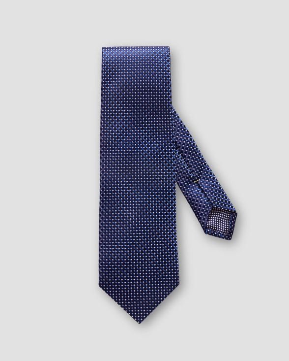 ETON Geometric Silk Tie NAVY BLUE - Henry BucksTies13AW240022 - NVBL