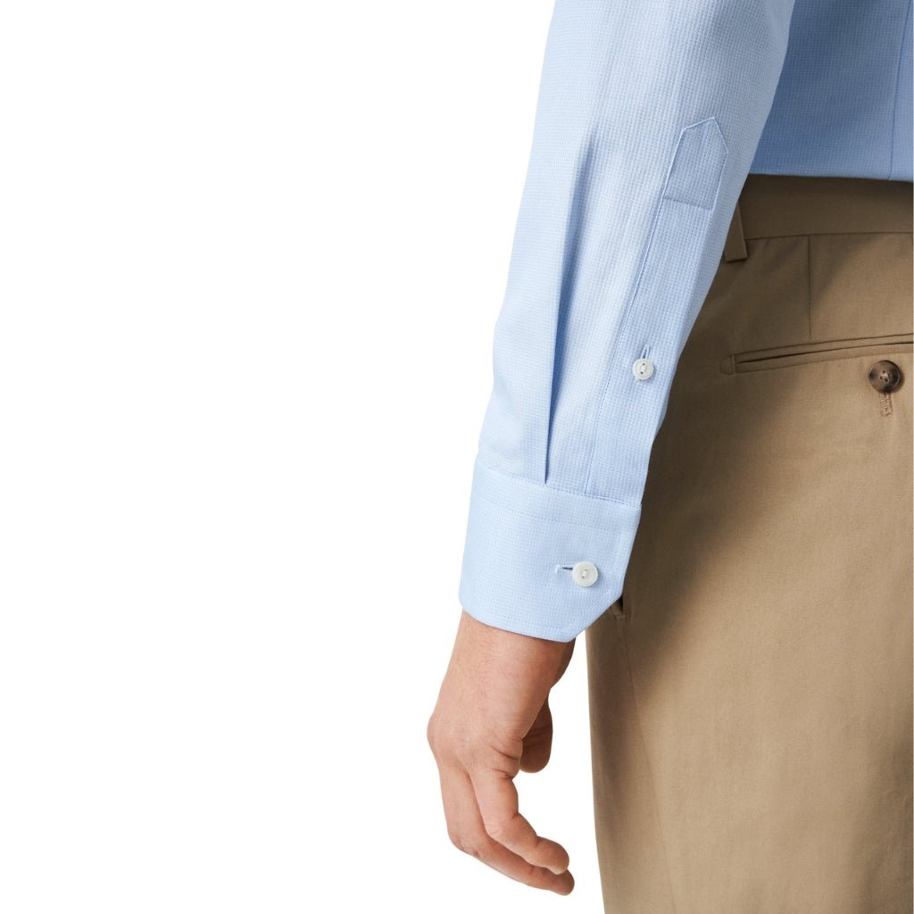 ETON Pin Dot Signature Twill Shirt Sigle Cuff Classic Fit MID BLUE - Henry Bucks