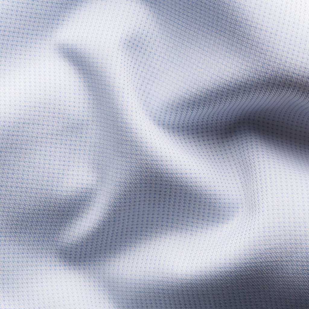 ETON Pin Dot Single Cuff Contemporary Fit Signature Twill Shirt LIGHT BLUE - Henry Bucks