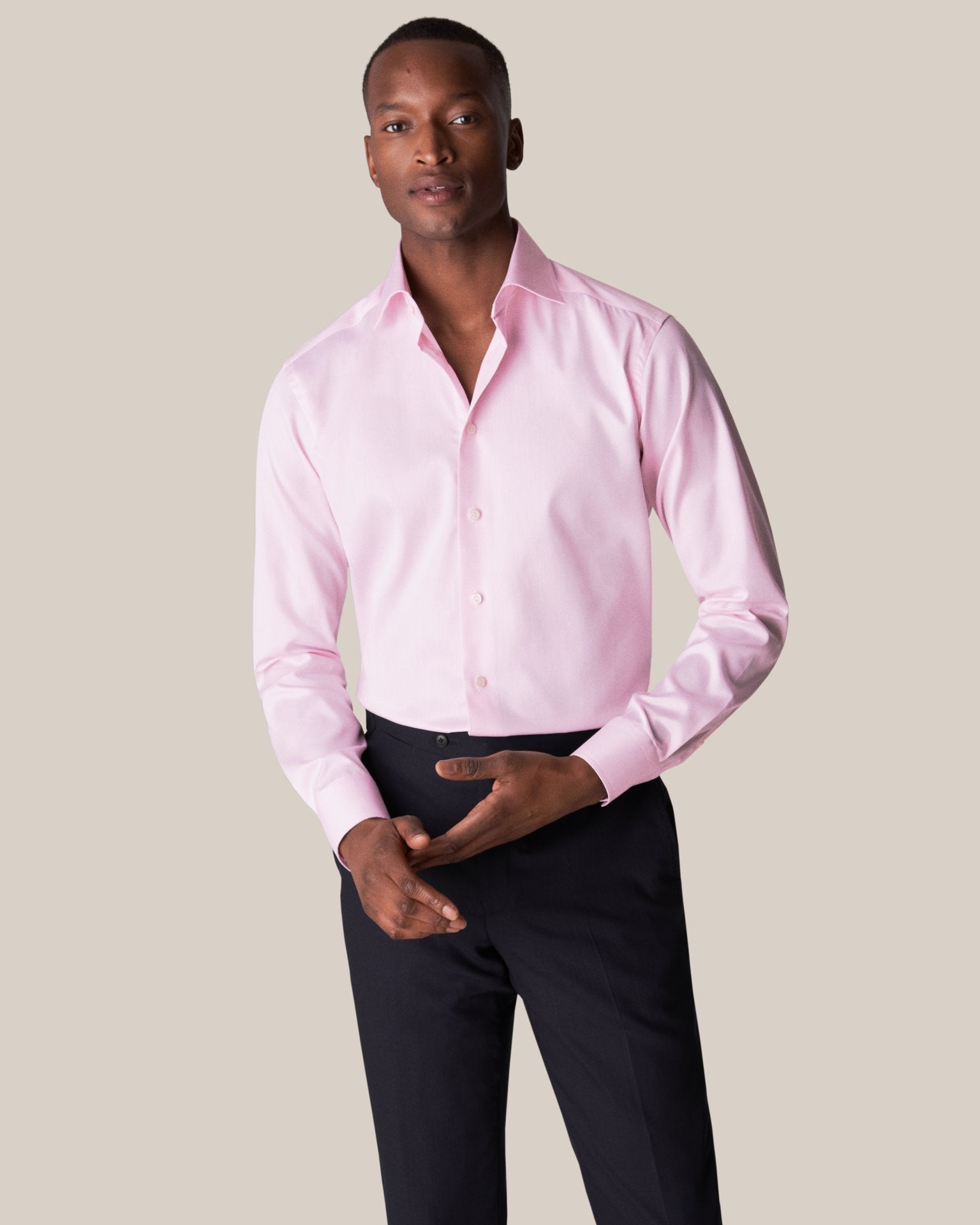 ETON plain buttoned shirt light pink SC - CONTEMPORARY FIT - Henry BucksShirts61SS230020 - LTPINK - SC - CONT - 39