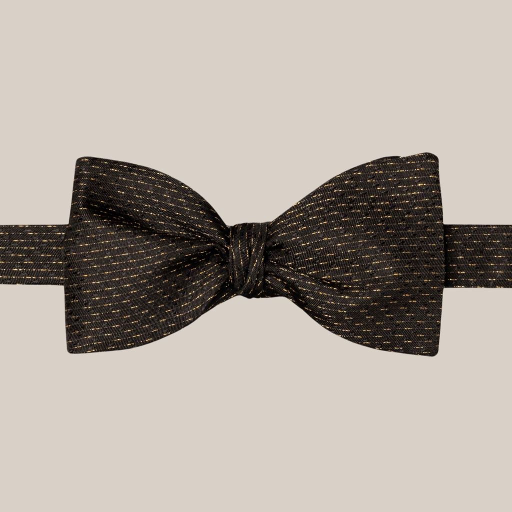 ETON Ready Tied Silk Bow Tie BLACK - Henry Bucks