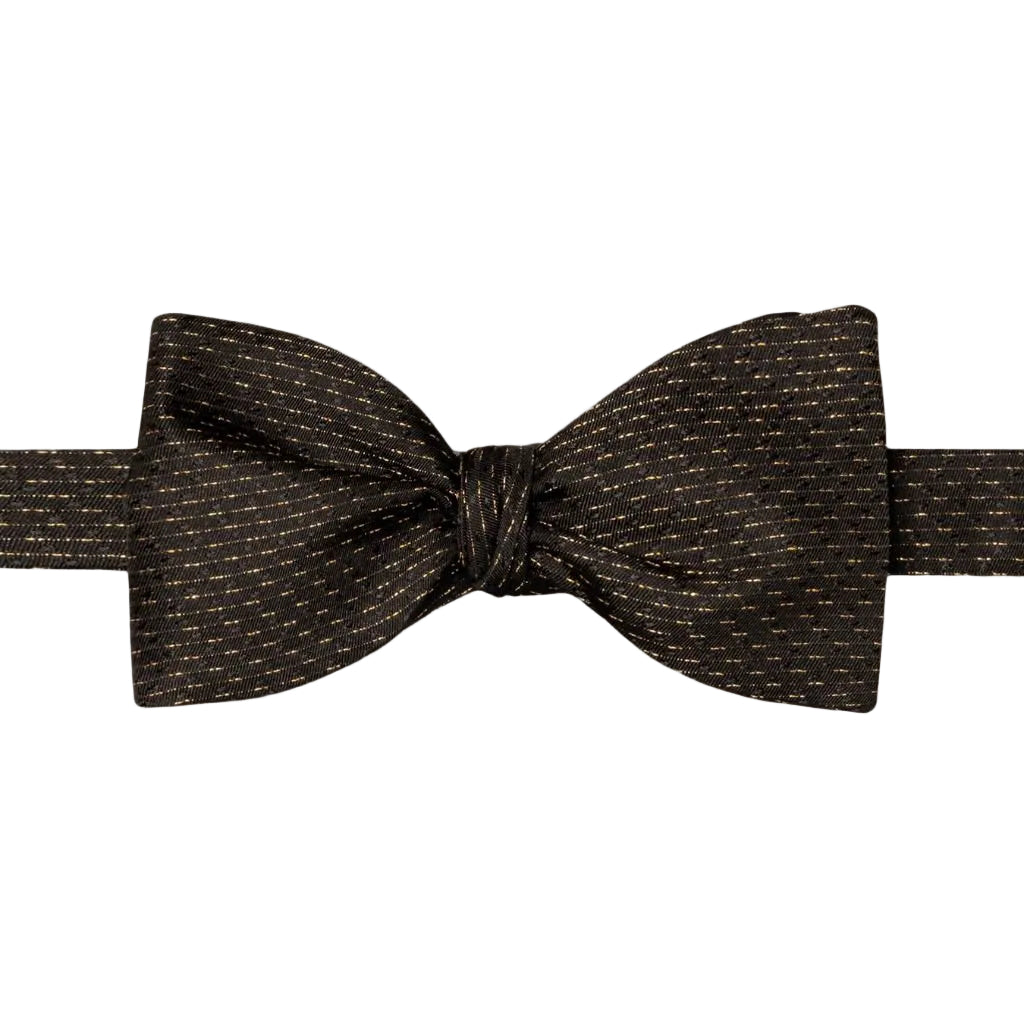 ETON Ready Tied Silk Bow Tie BLACK - Henry Bucks