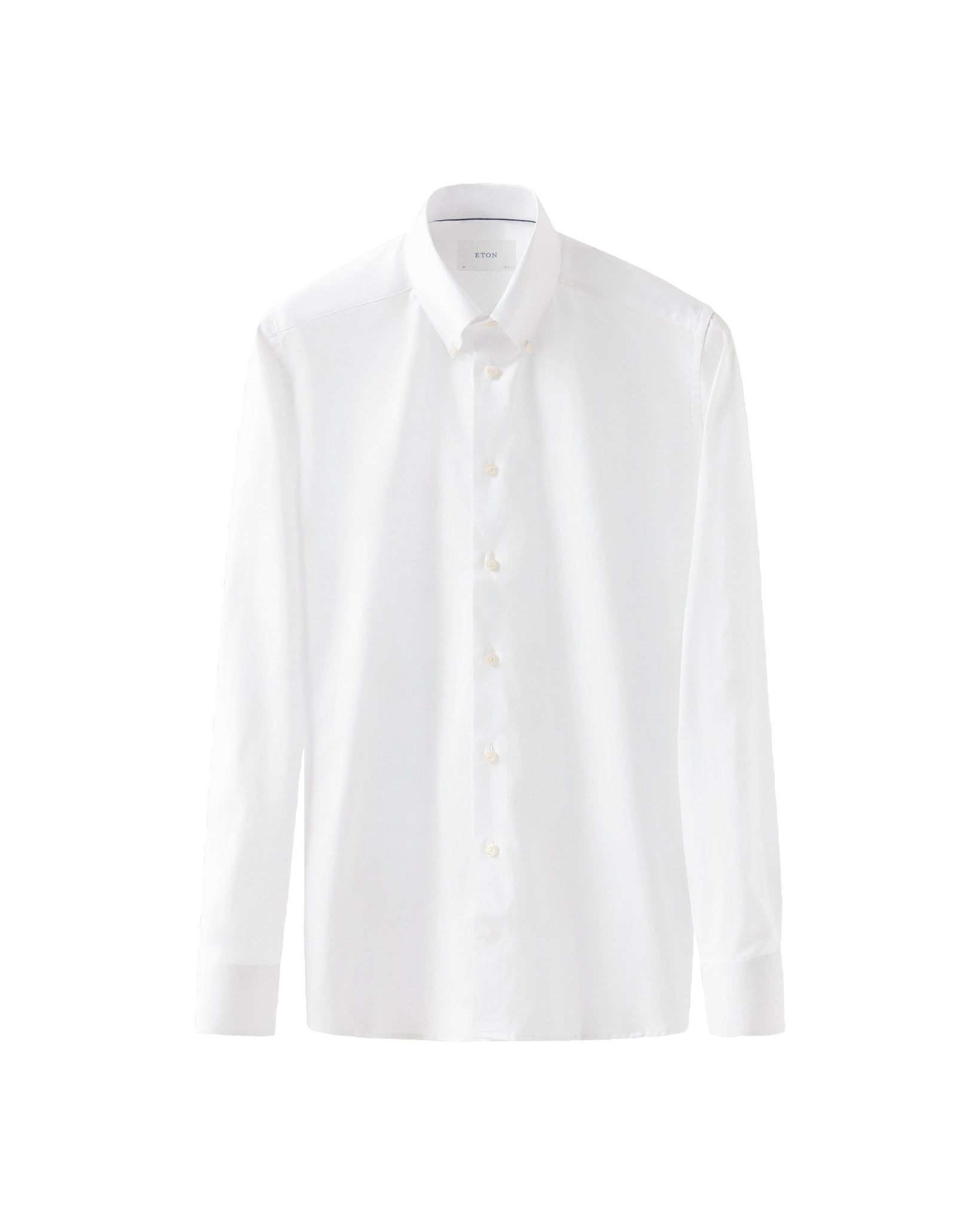ETON Signature Cotton Oxford Single Cuff WHITE - Henry Bucks