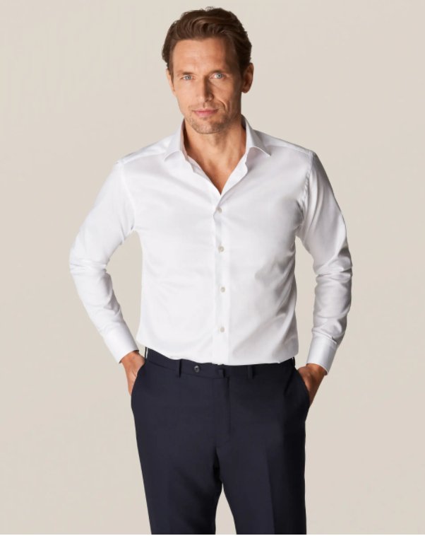 ETON SIGNATURE TWILL CLASS SHIRT WHITE - Henry BucksShirts01BSRA0001 - WHTE - 38