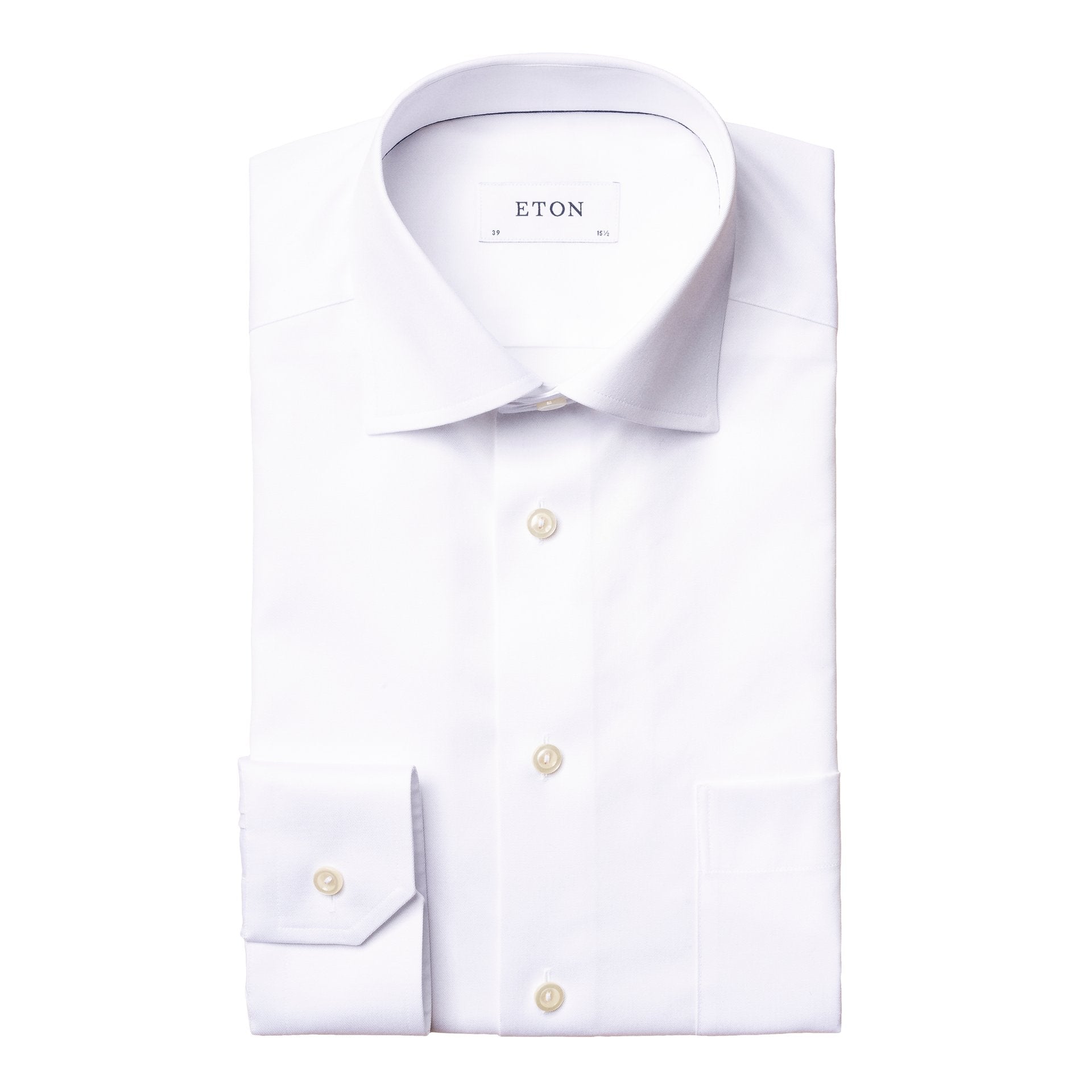 ETON SIGNATURE TWILL CLASS SHIRT WHITE - Henry BucksShirts01BSRA0001 - WHTE - 38