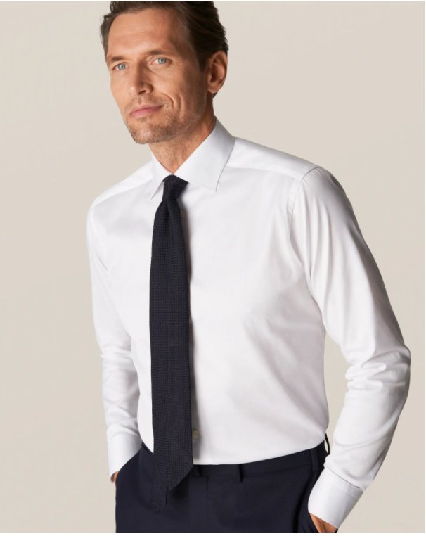 ETON SIGNATURE TWILL CLASS SHIRT WHITE - Henry BucksShirts01BSRA0001 - WHTE - 38