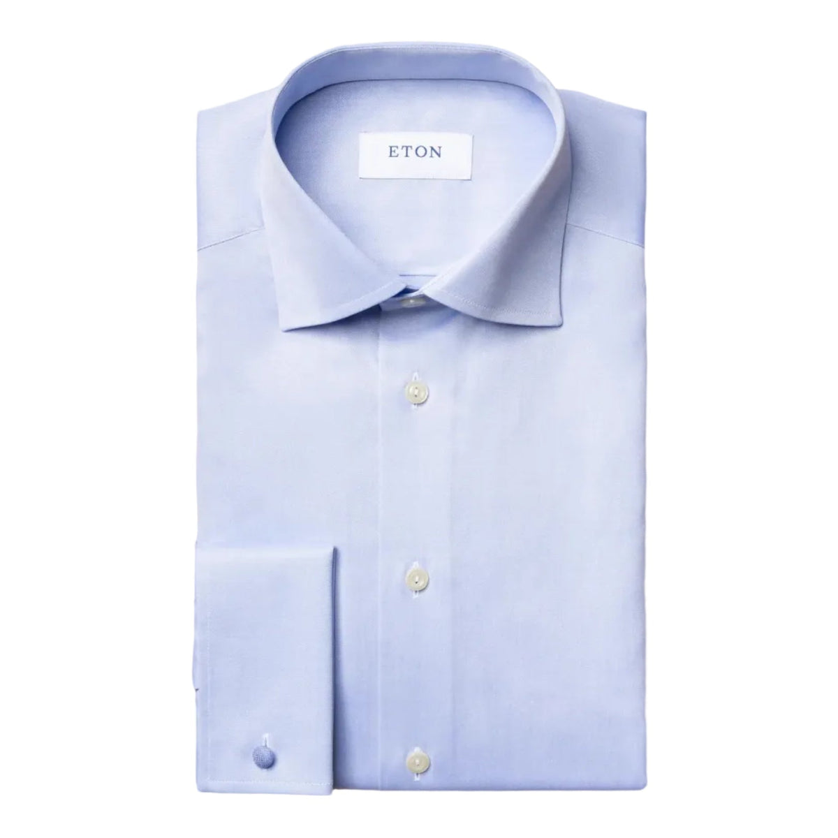 ETON Signature Twill Double Cuff Shirt SKY - Henry Bucks