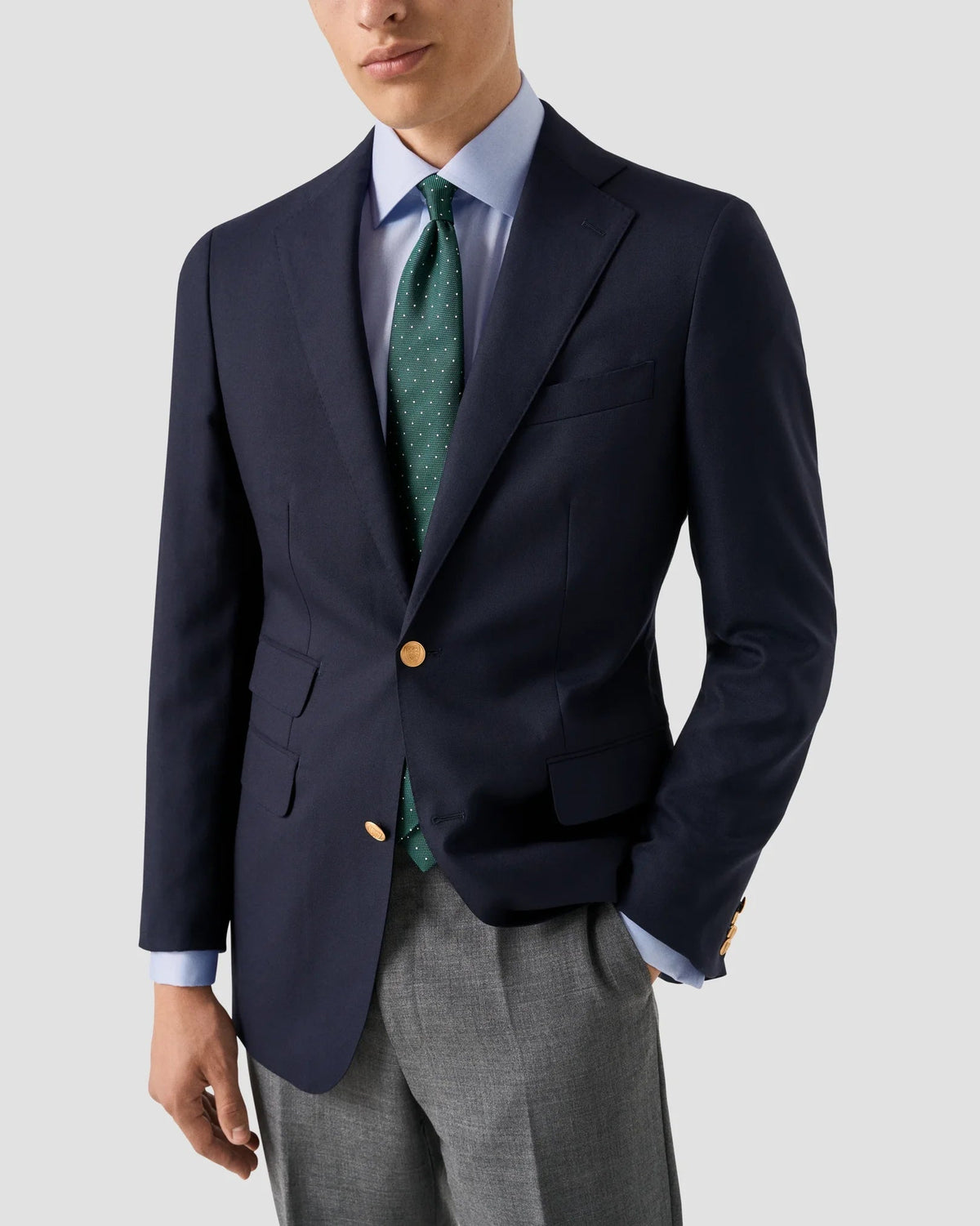 ETON Signature Twill Double Cuff Shirt SKY - Henry Bucks