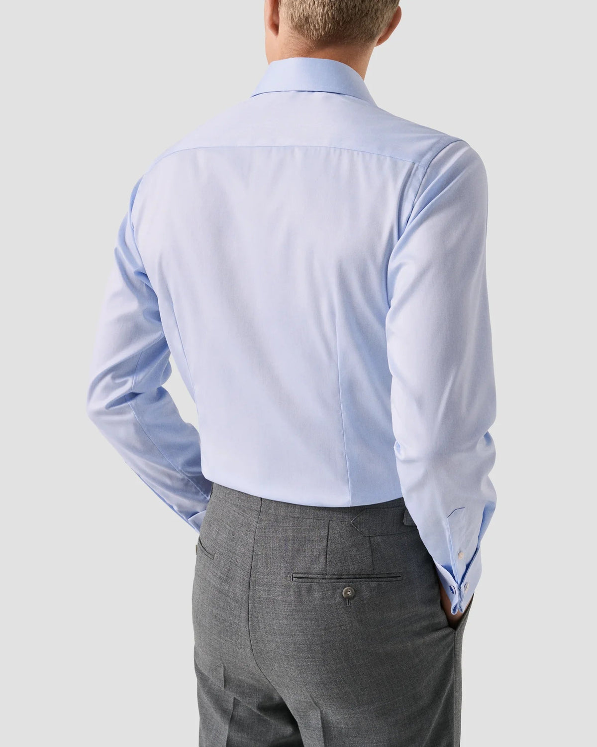 ETON Signature Twill Double Cuff Shirt SKY - Henry Bucks