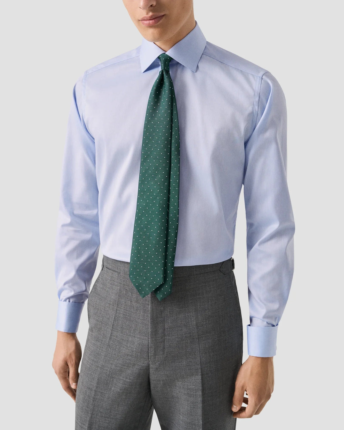 ETON Signature Twill Double Cuff Shirt SKY - Henry Bucks