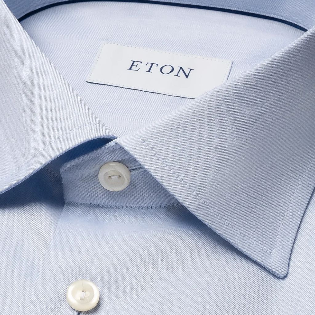 ETON Signature Twill Shirt BLUE - Henry Bucks
