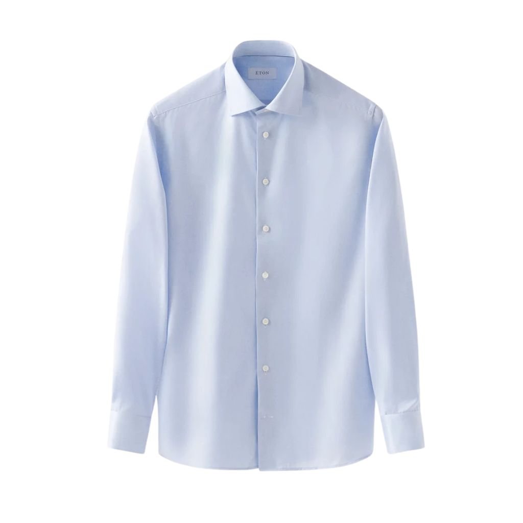 ETON Signature Twill Shirt BLUE - Henry Bucks