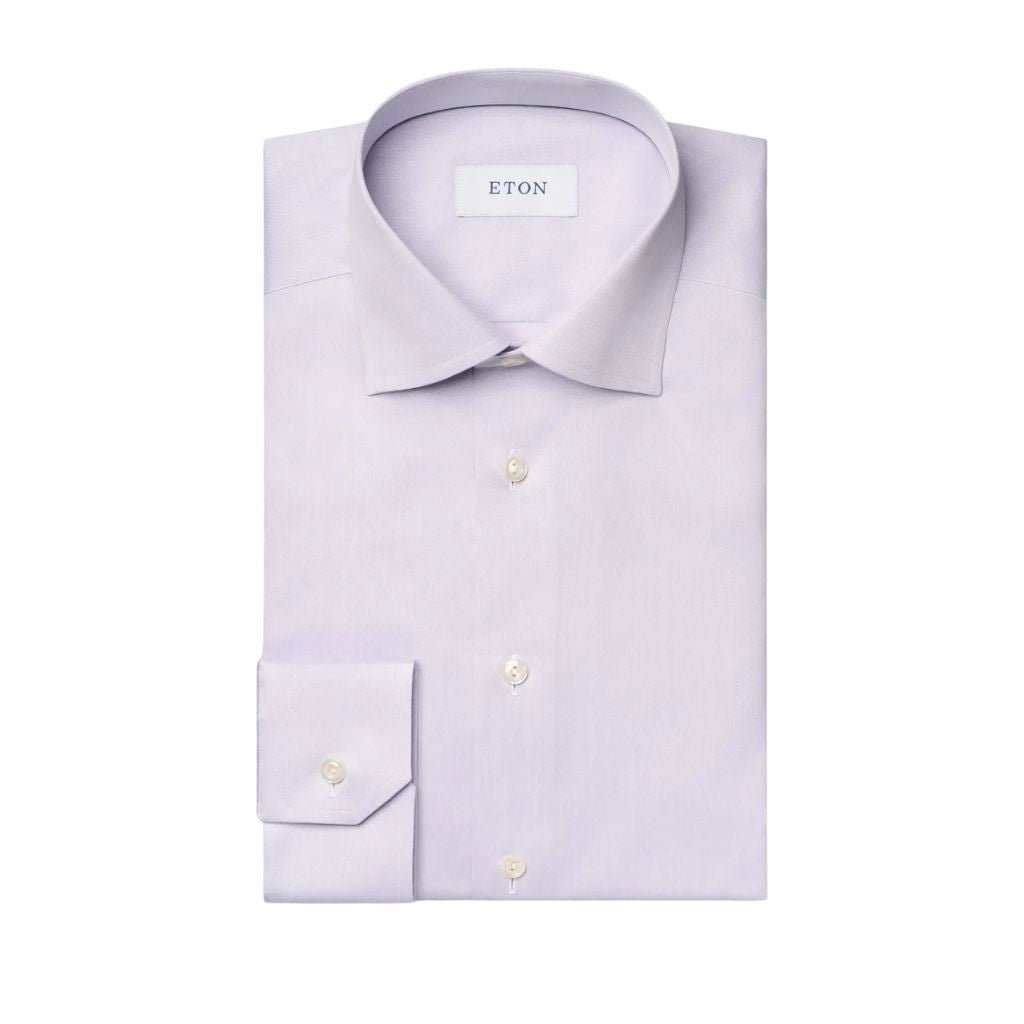 ETON Signature Twill Shirt PURPLE - Henry Bucks