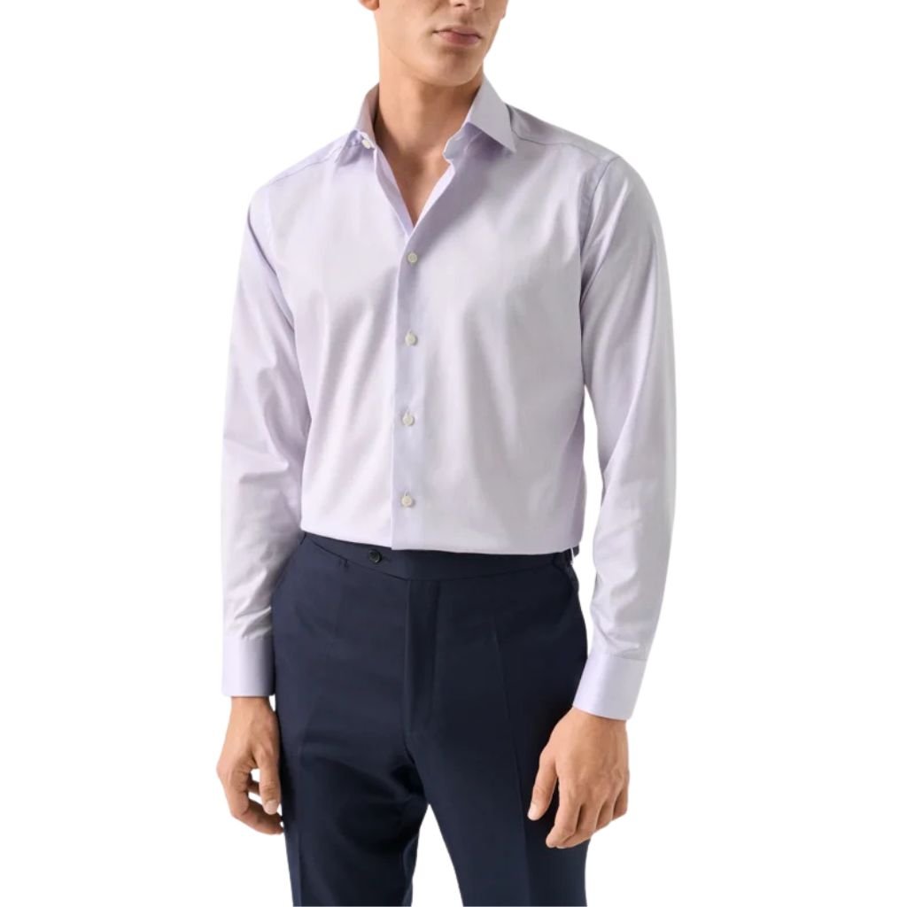 ETON Signature Twill Shirt PURPLE - Henry Bucks