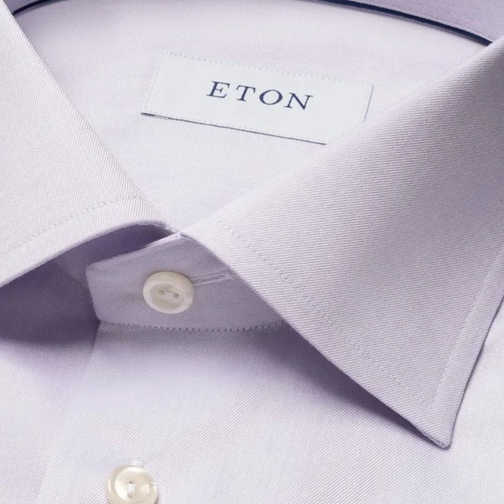 ETON Signature Twill Shirt PURPLE - Henry Bucks