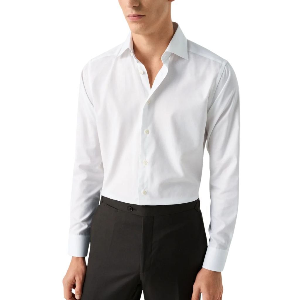 ETON Solid Signature Oxford Shirt WHITE - Henry Bucks