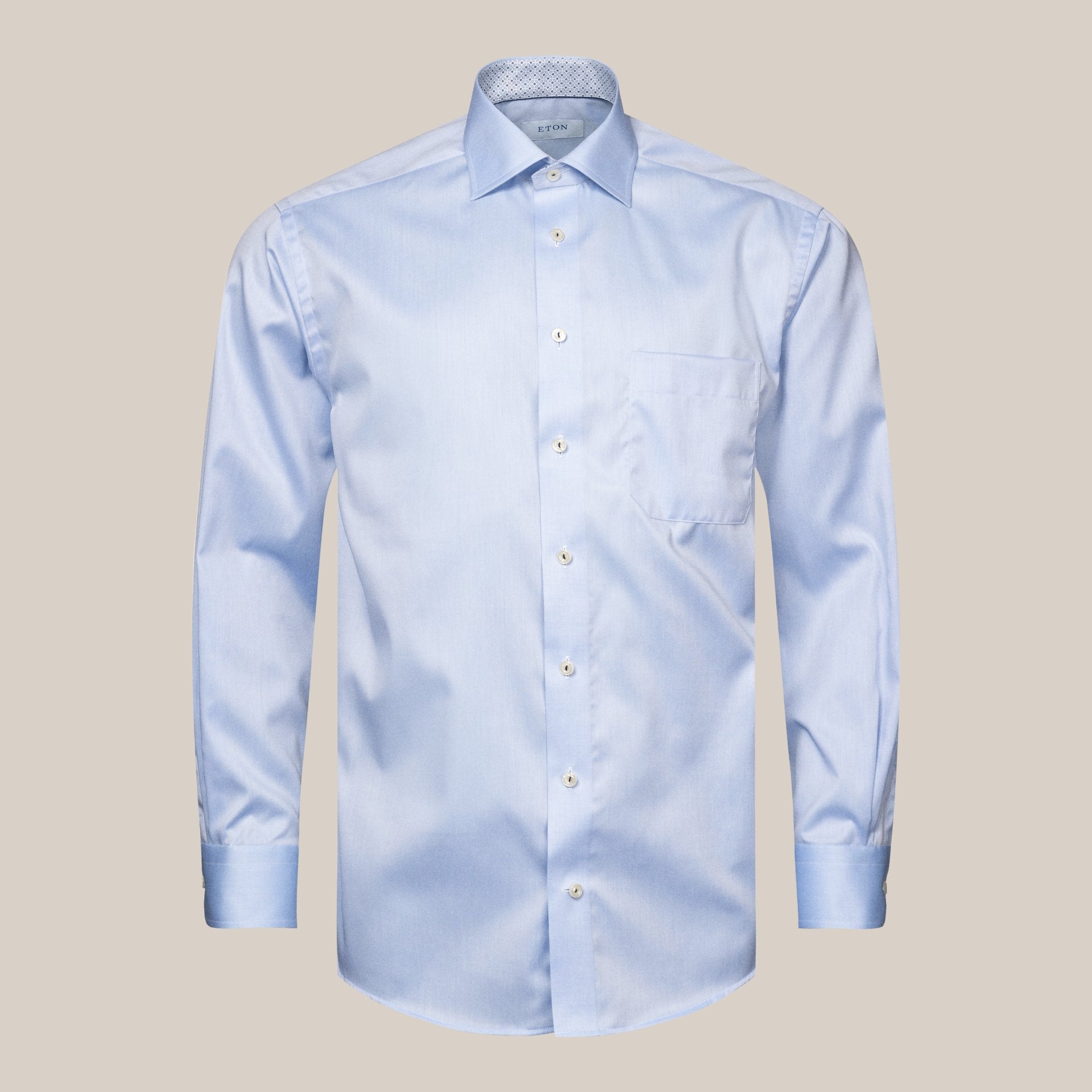 ETON Stretch Long Sleeve Shirt SC Classic Fit MID BLUE - Henry BucksShirts01AW240019 - MBLU - SC - CLAS - 44