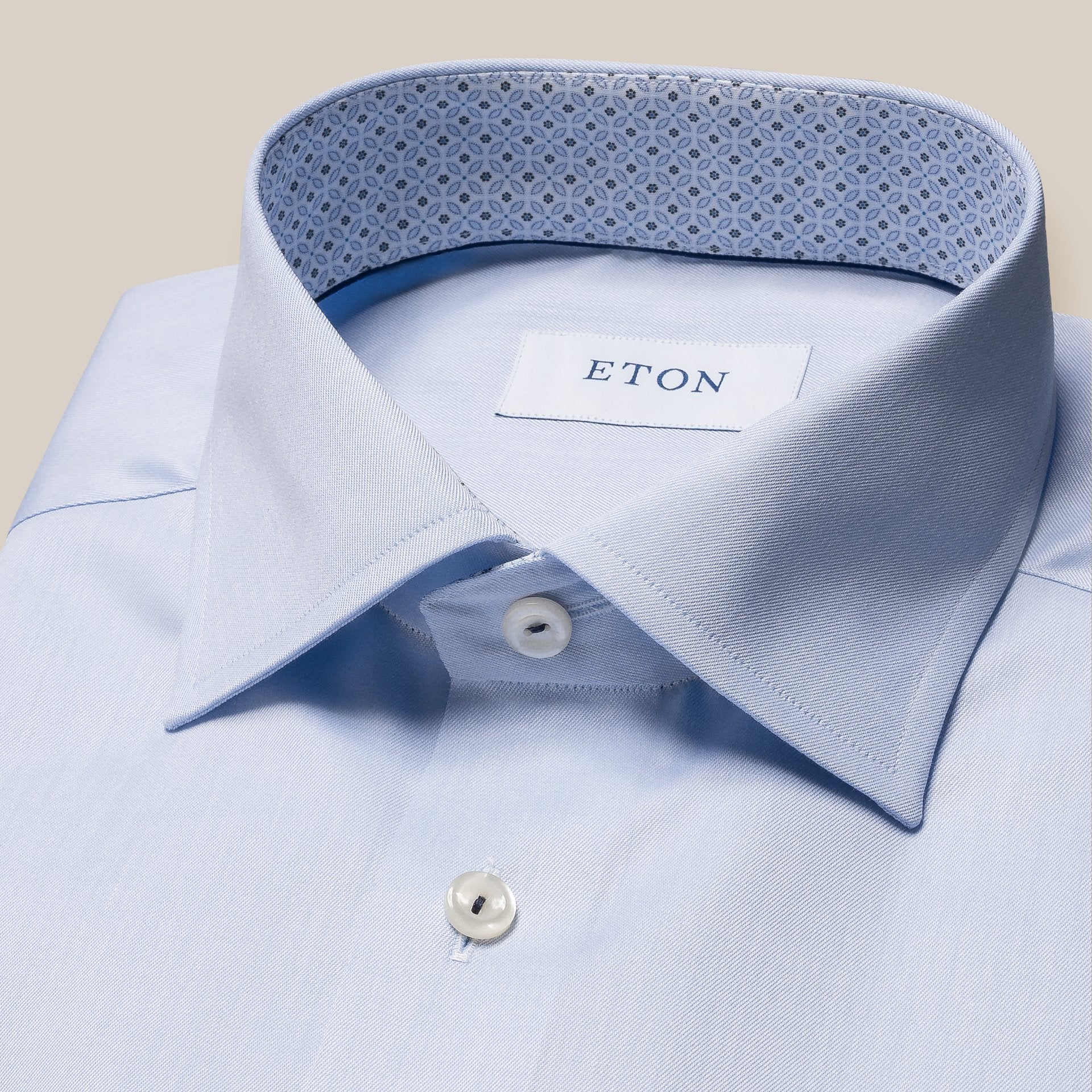 ETON Stretch Long Sleeve Shirt SC Classic Fit MID BLUE - Henry BucksShirts01AW240019 - MBLU - SC - CLAS - 44