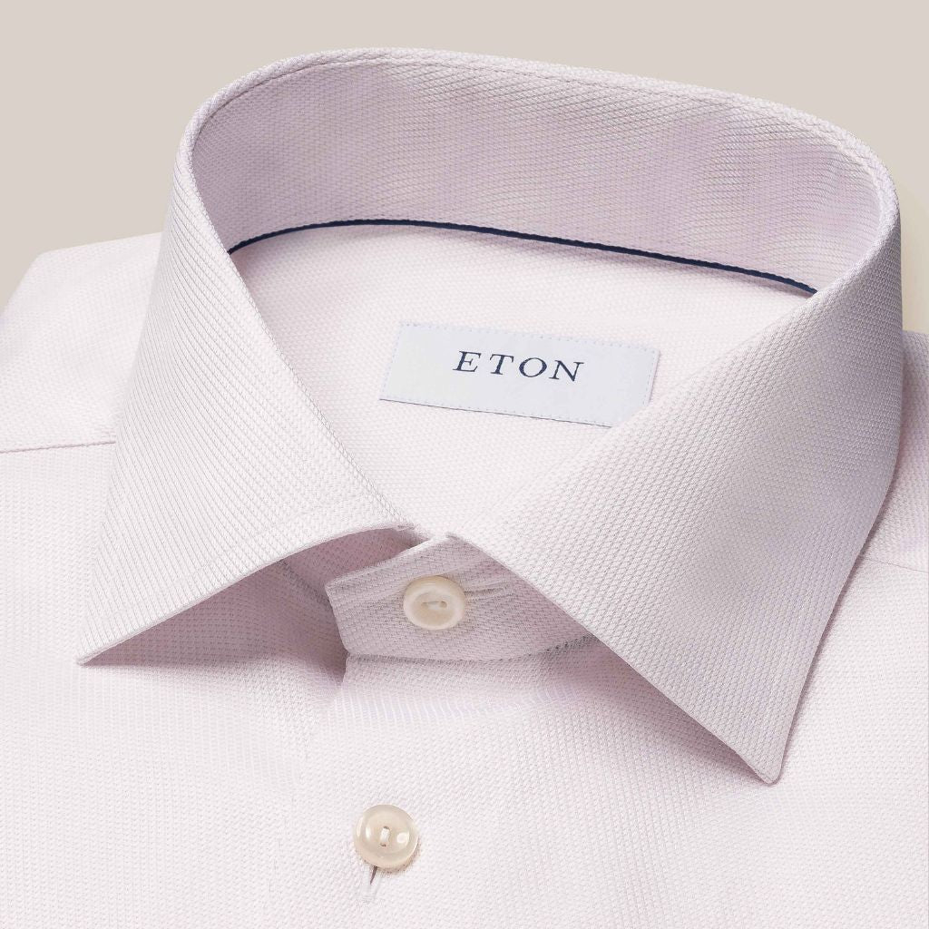 ETON Twill Contemporary Fit Single Cuff Shirt PINK - Henry Bucks