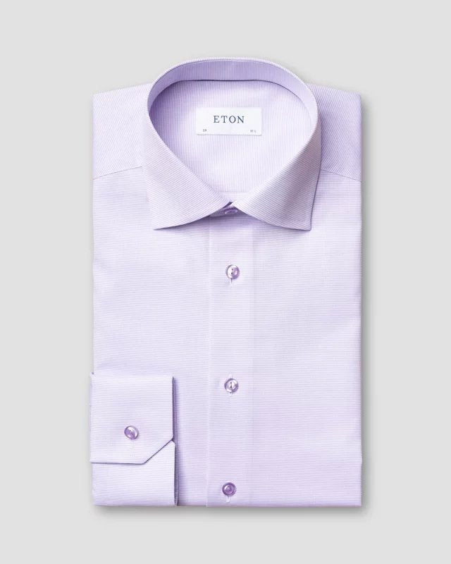 ETON Twill Long Sleeve Shirt SC Classic Fit MID PURPLE - Henry BucksShirts01AW240010 - MIDPURPLE - SC - CLAS - 44