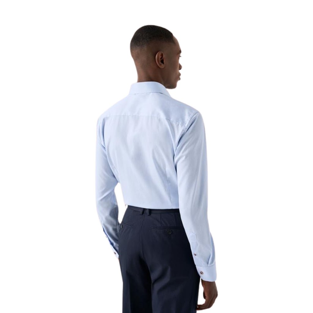 ETON Twill Long Sleeve Shirt Single Cuff Contemporary Fit LIGHT BLUE - Henry BucksShirts01AW240017 - LTBL - SC - CONT - 38