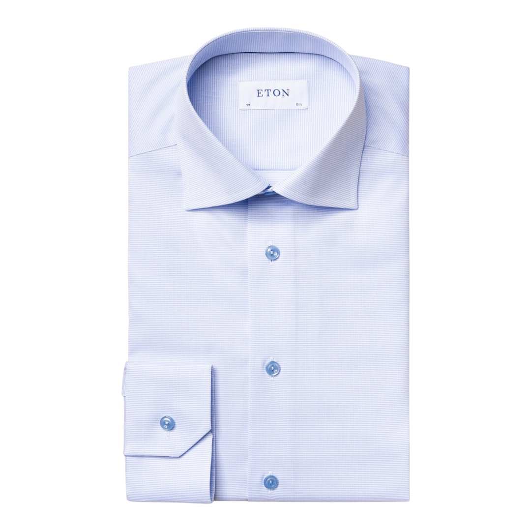 ETON Twill Shirt Contemporary Fit LIGHT BLUE - Henry BucksShirts01AW230006 - LTBL - SC - CONT - 39