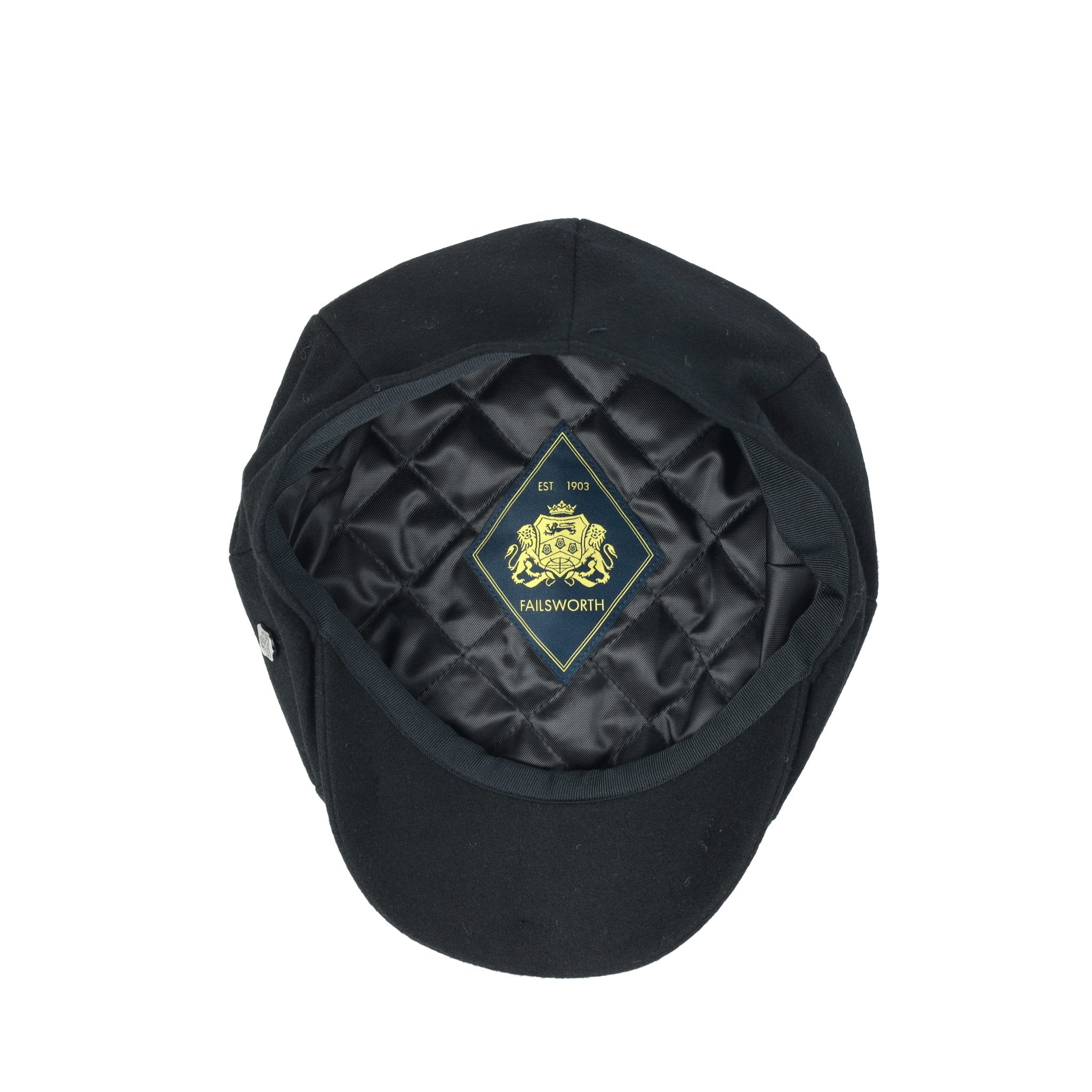 FAILSWORTH Alfie Melton Baker Boy Cap BLACK - Henry Bucks