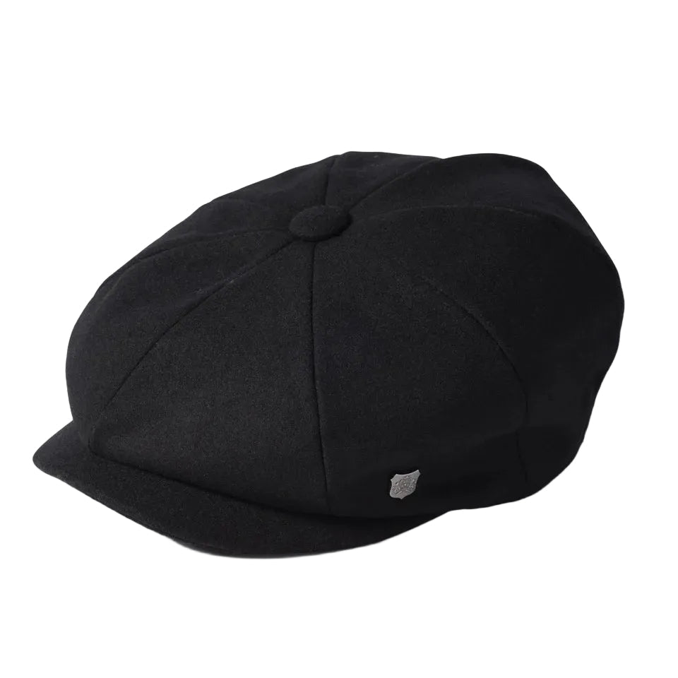 FAILSWORTH Alfie Melton Baker Boy Cap BLACK - Henry Bucks