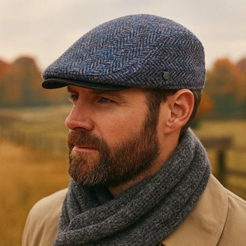 FAILSWORTH Arthur Tweed Flat Cap GREY - Henry Bucks