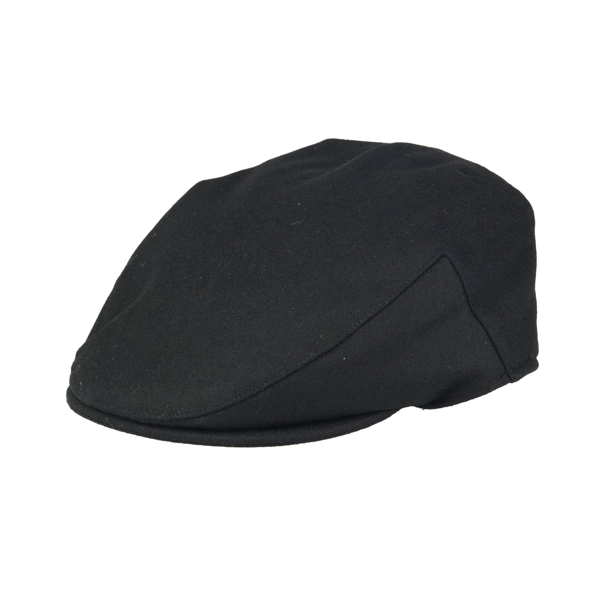 FAILSWORTH Melton Flat Cap BLACK - Henry Bucks