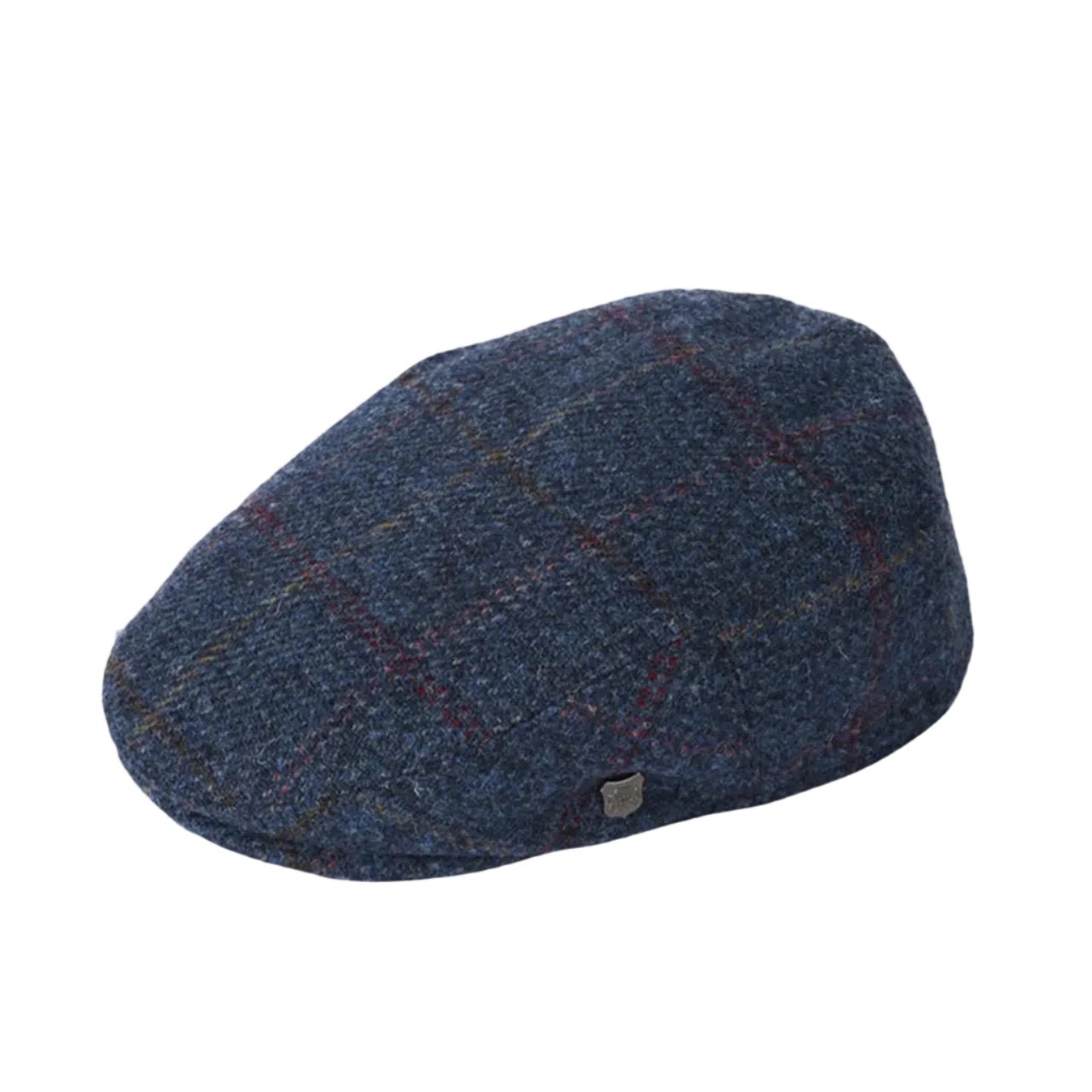 FAILSWORTH Stornoway Harris Tweed Flat Cap NAVY - Henry Bucks
