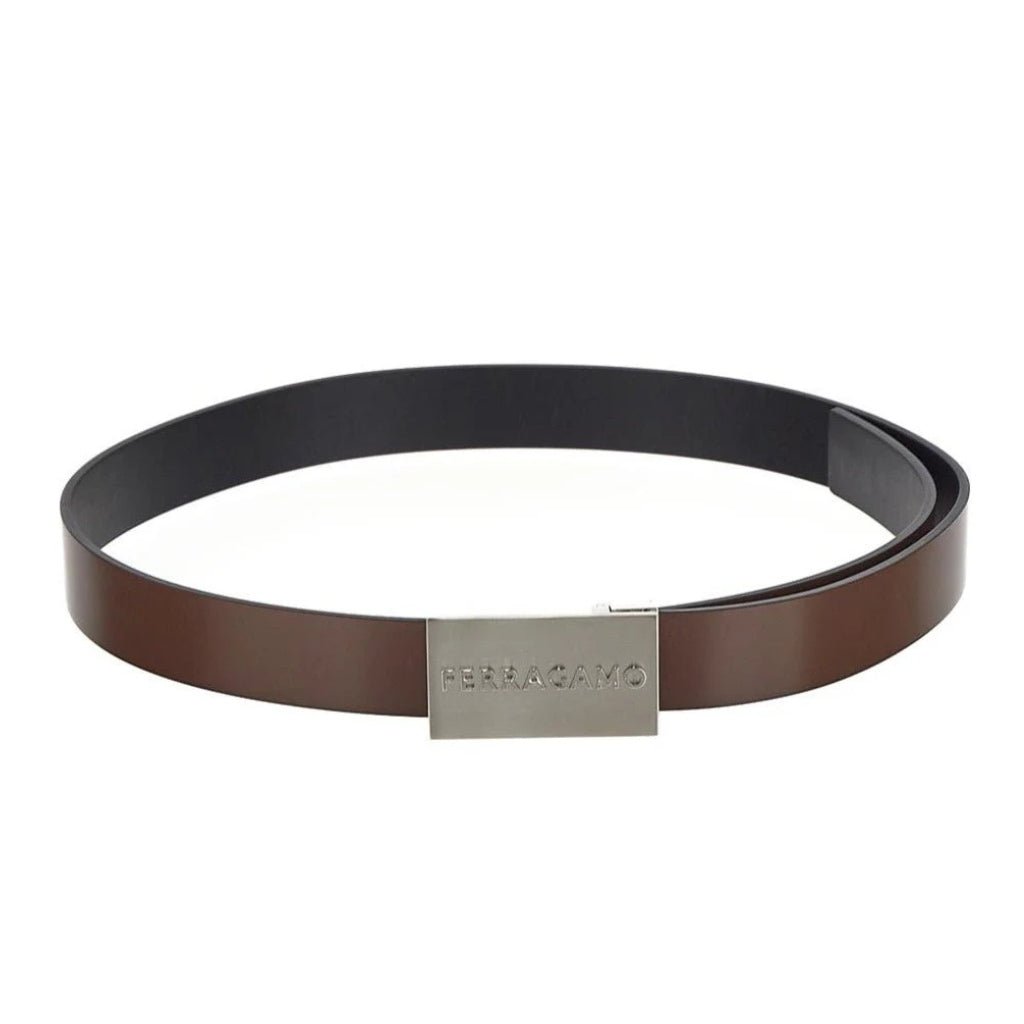 FERRAGAMO Man Belt DARK BROWN REG - Henry Bucks