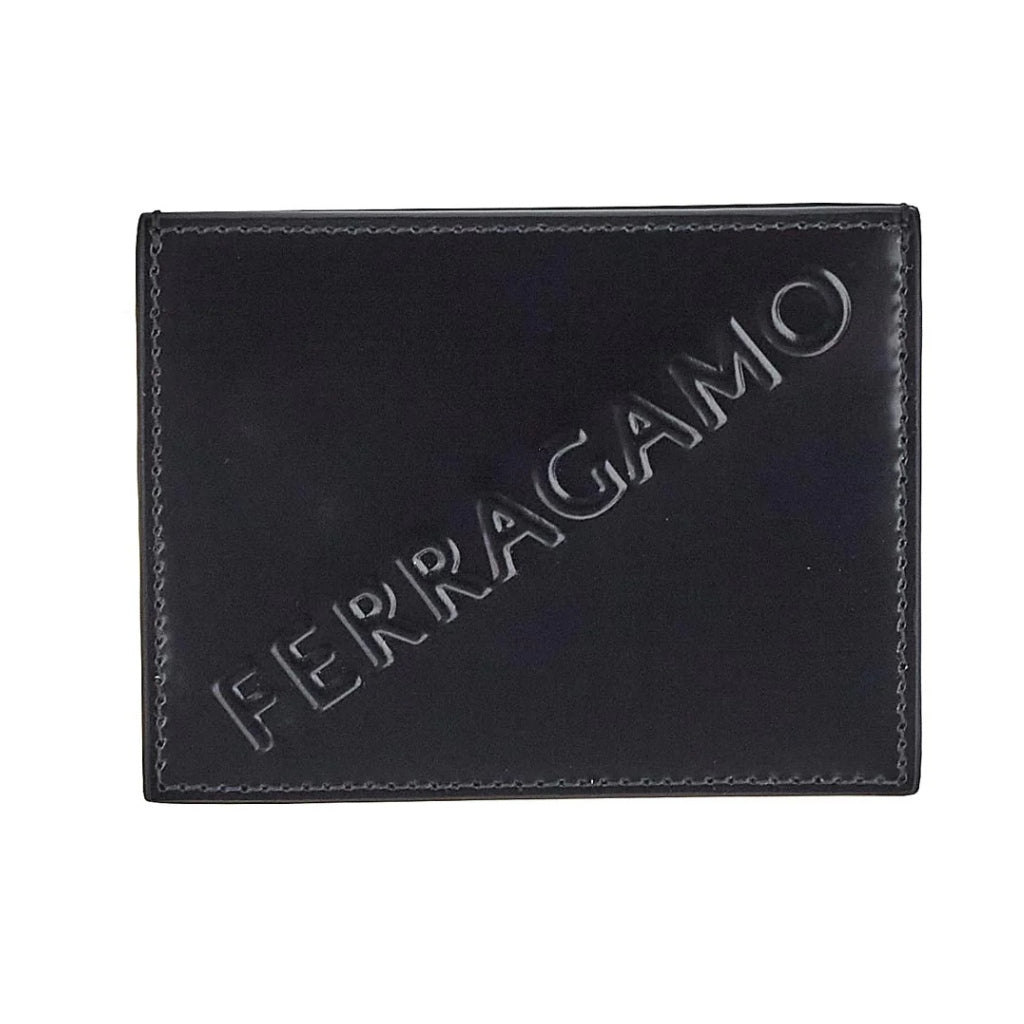 FERRAGAMO Man Card Holder BLACK - Henry Bucks