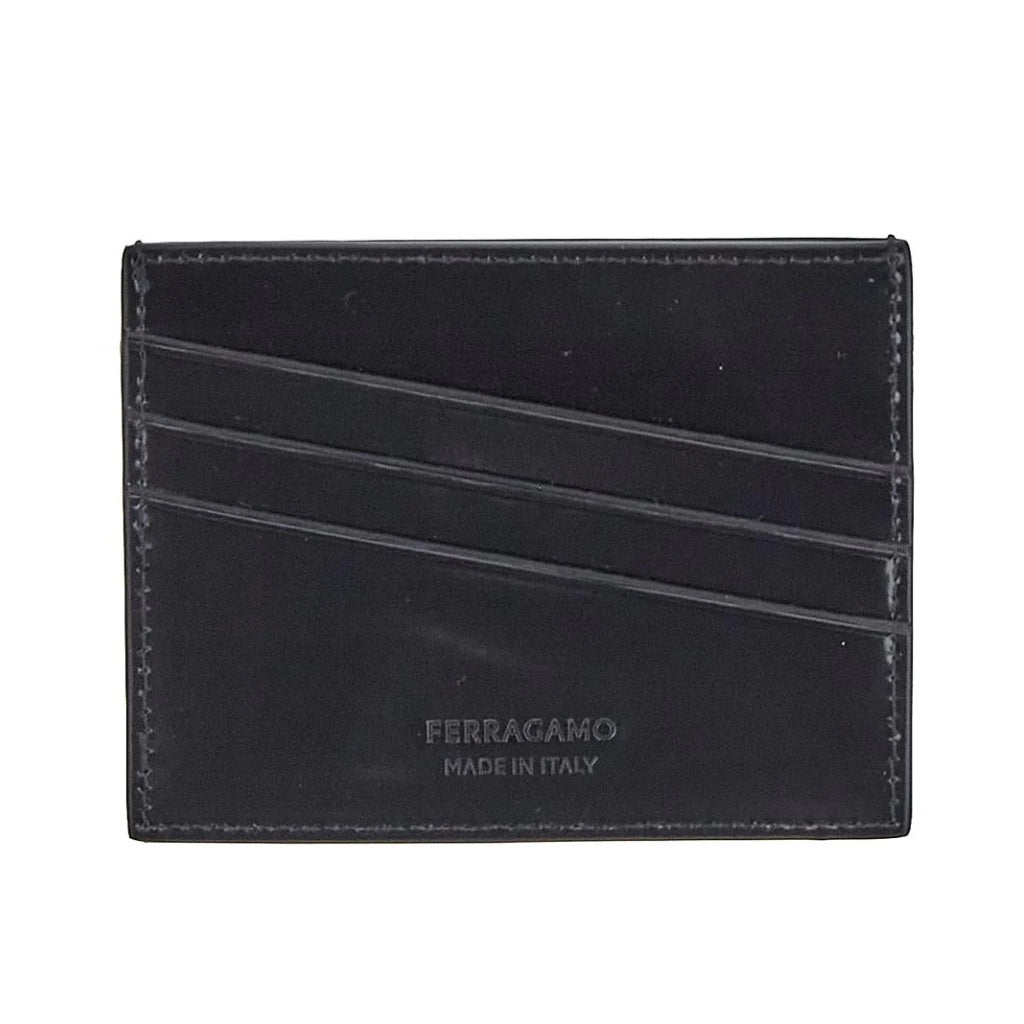 FERRAGAMO Man Card Holder BLACK - Henry Bucks