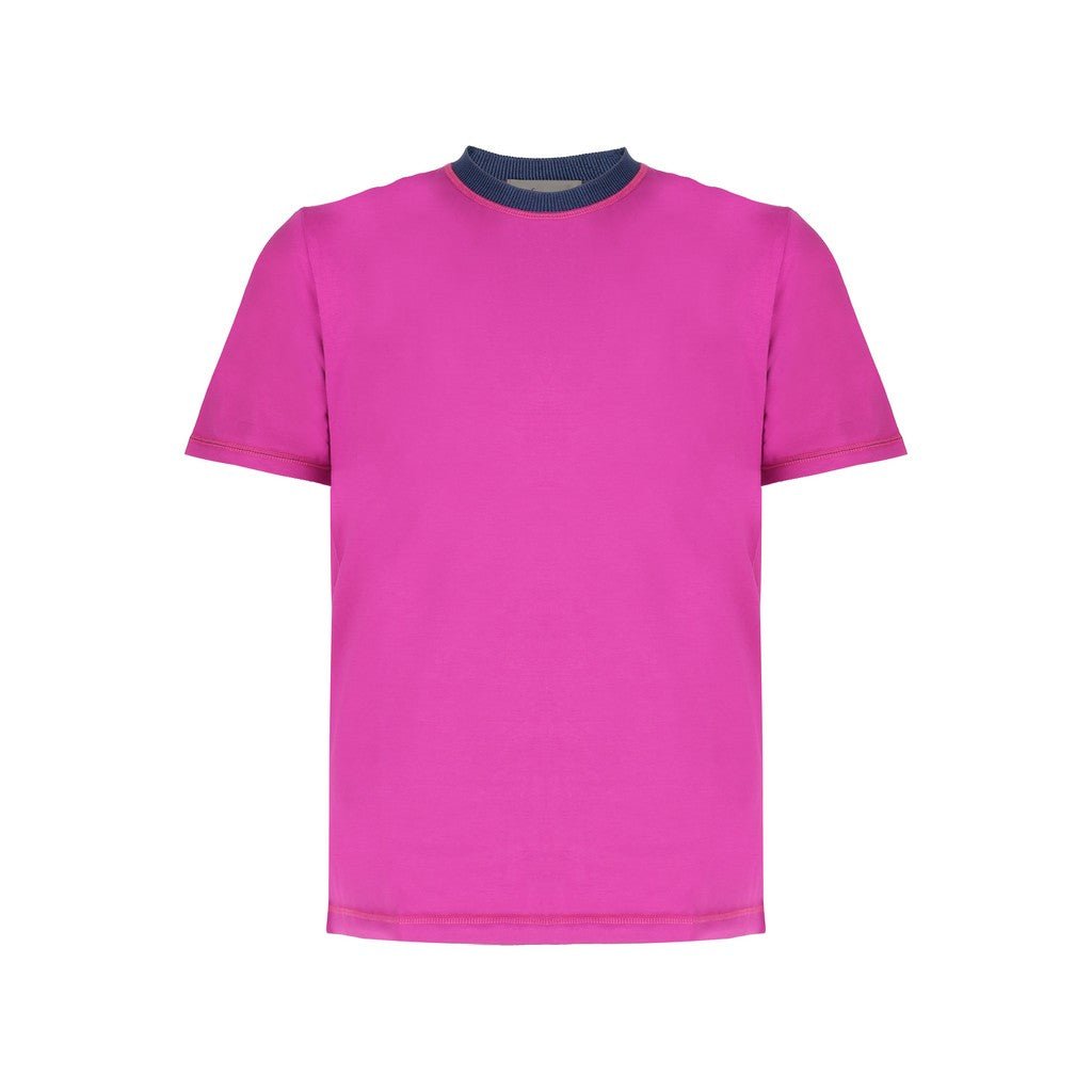 FERRANTE Cotton Jersey Crew Neck T-Shirt LILAC - Henry Bucks