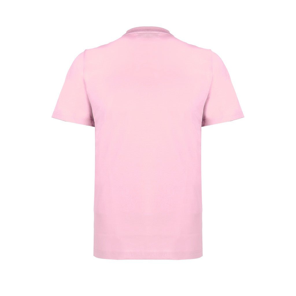 FERRANTE Cotton Jersey Crew Neck T-Shirt PINK - Henry Bucks