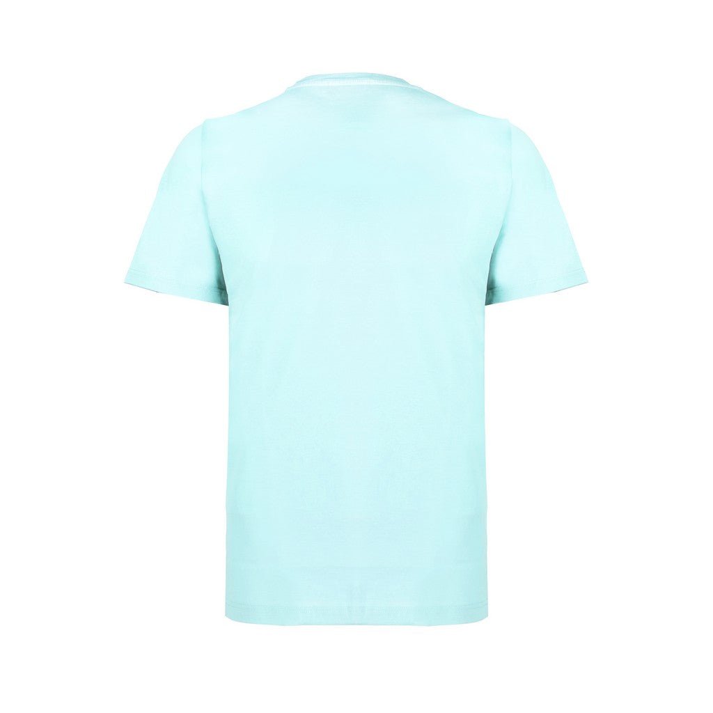 FERRANTE Cotton Jersey Crew Neck T-Shirt TURQUOISE - Henry Bucks