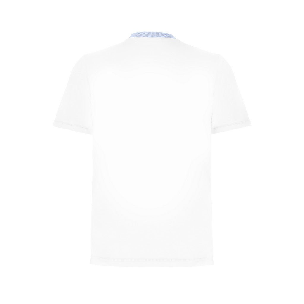 FERRANTE Cotton Jersey Crew Neck T-Shirt WHITE - Henry Bucks