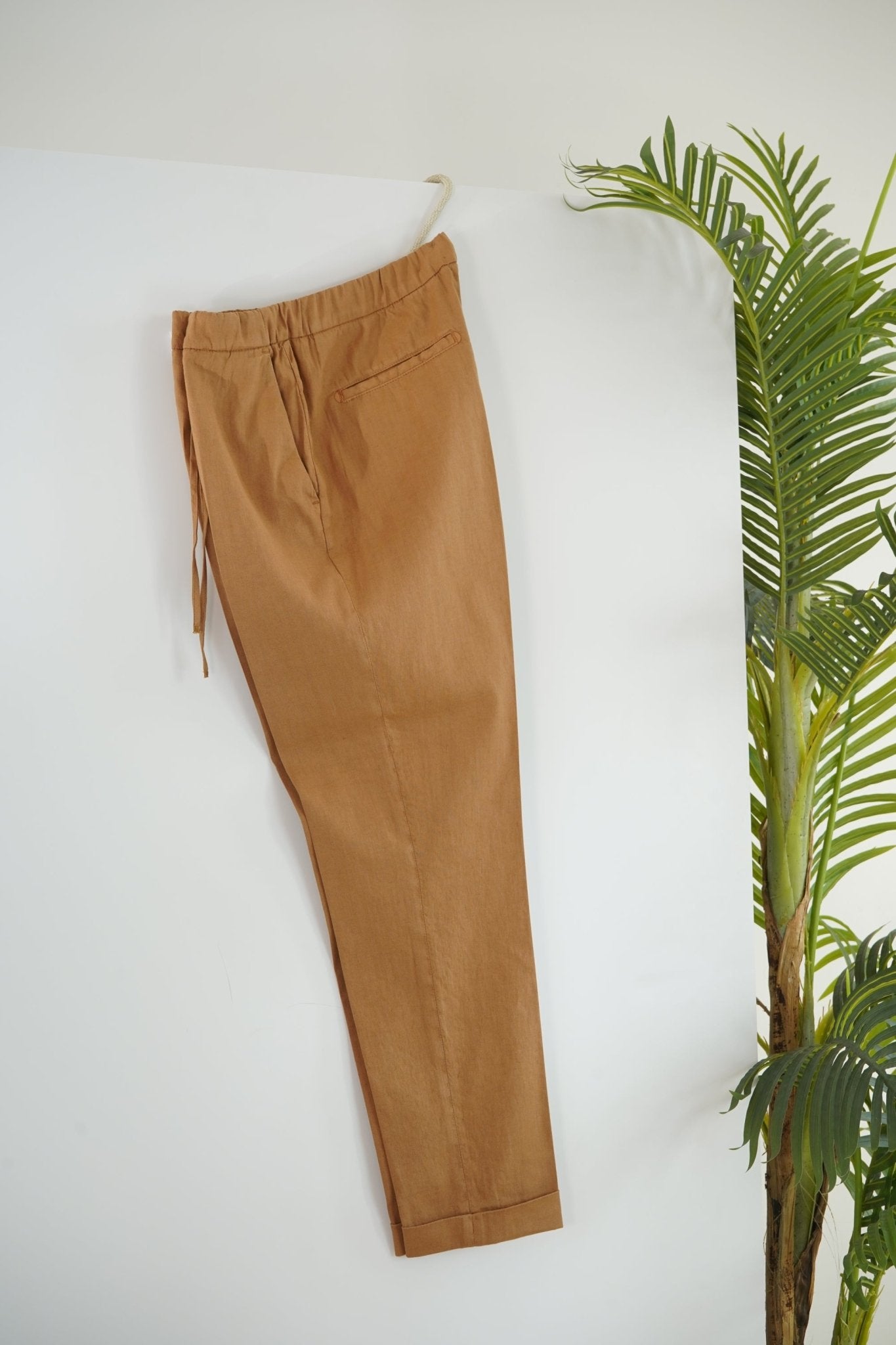 Ferrante Linen/Cotton Trouser in BISCUIT - Henry BucksTrouser - Formal38SS230072 - BISC - 34