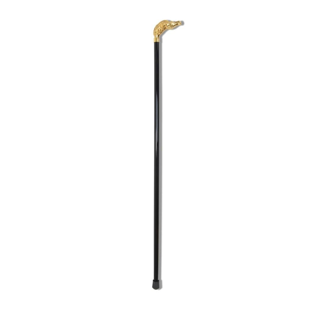 FOX - Horse Walking Stick BLACK/GOLD - Henry Bucks
