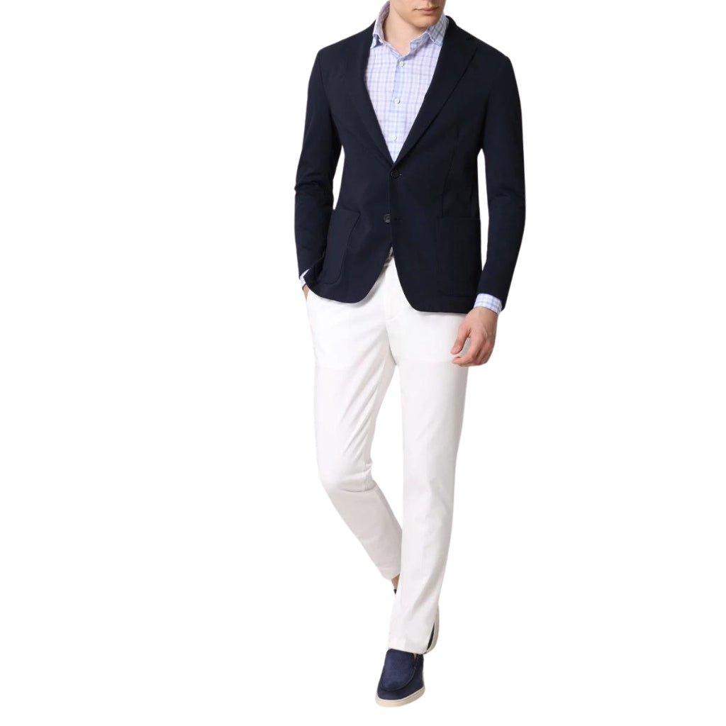 FRADI Cotton Jersey Jacket BLUE/NAVY REG - Henry Bucks