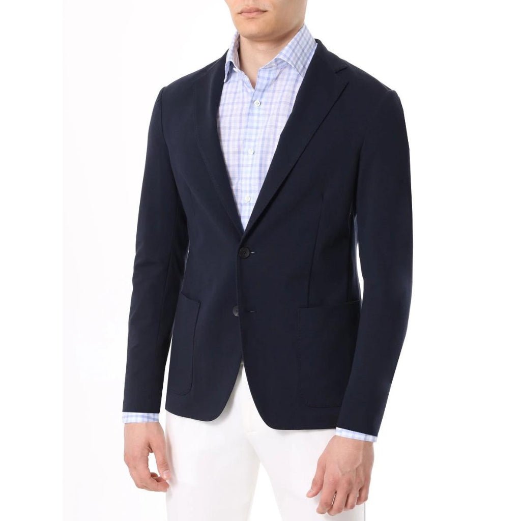 FRADI Cotton Jersey Jacket BLUE/NAVY REG - Henry Bucks