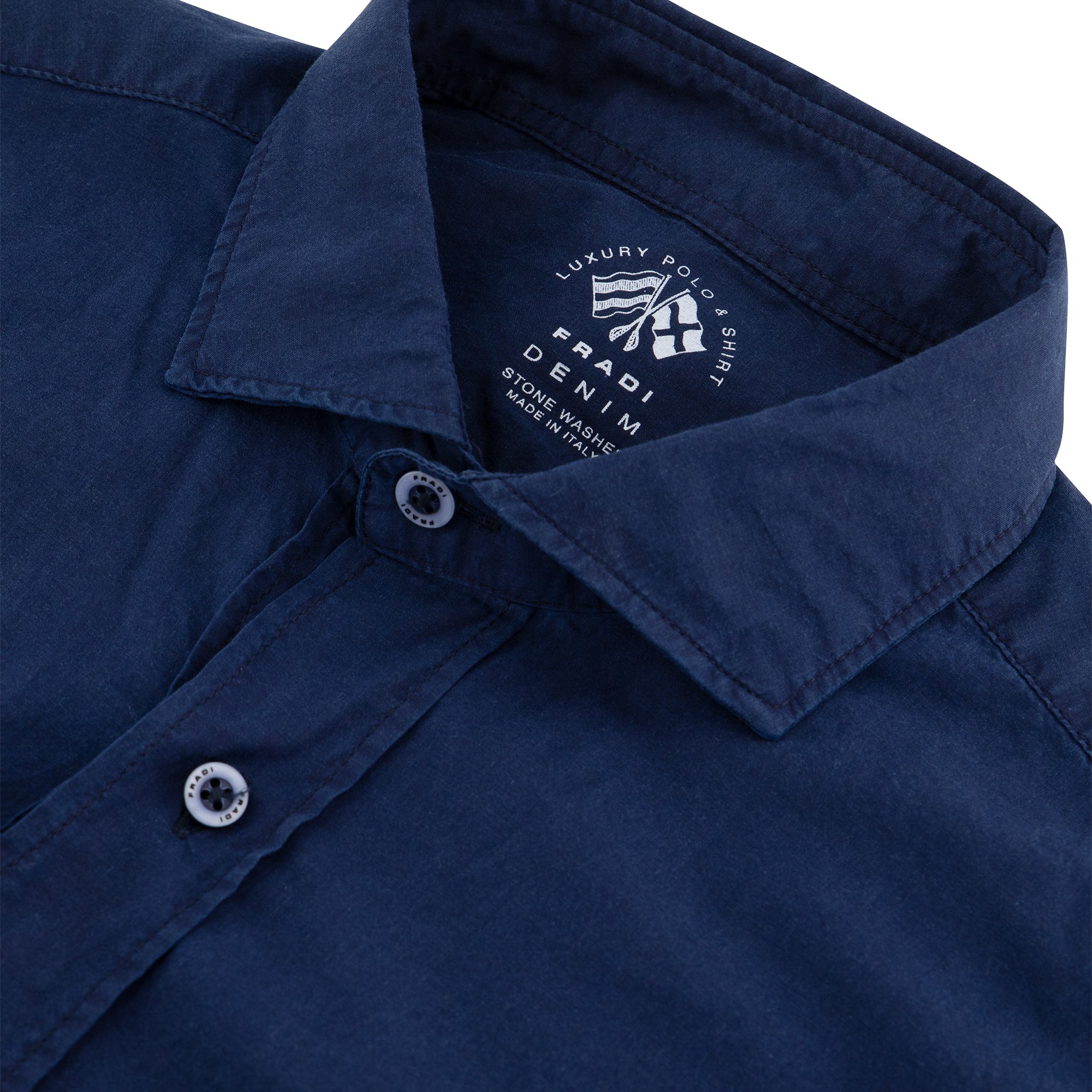 FRADI Cotton Shirt NAVY - Henry BucksShirts38SS230003 - NAVY - 39