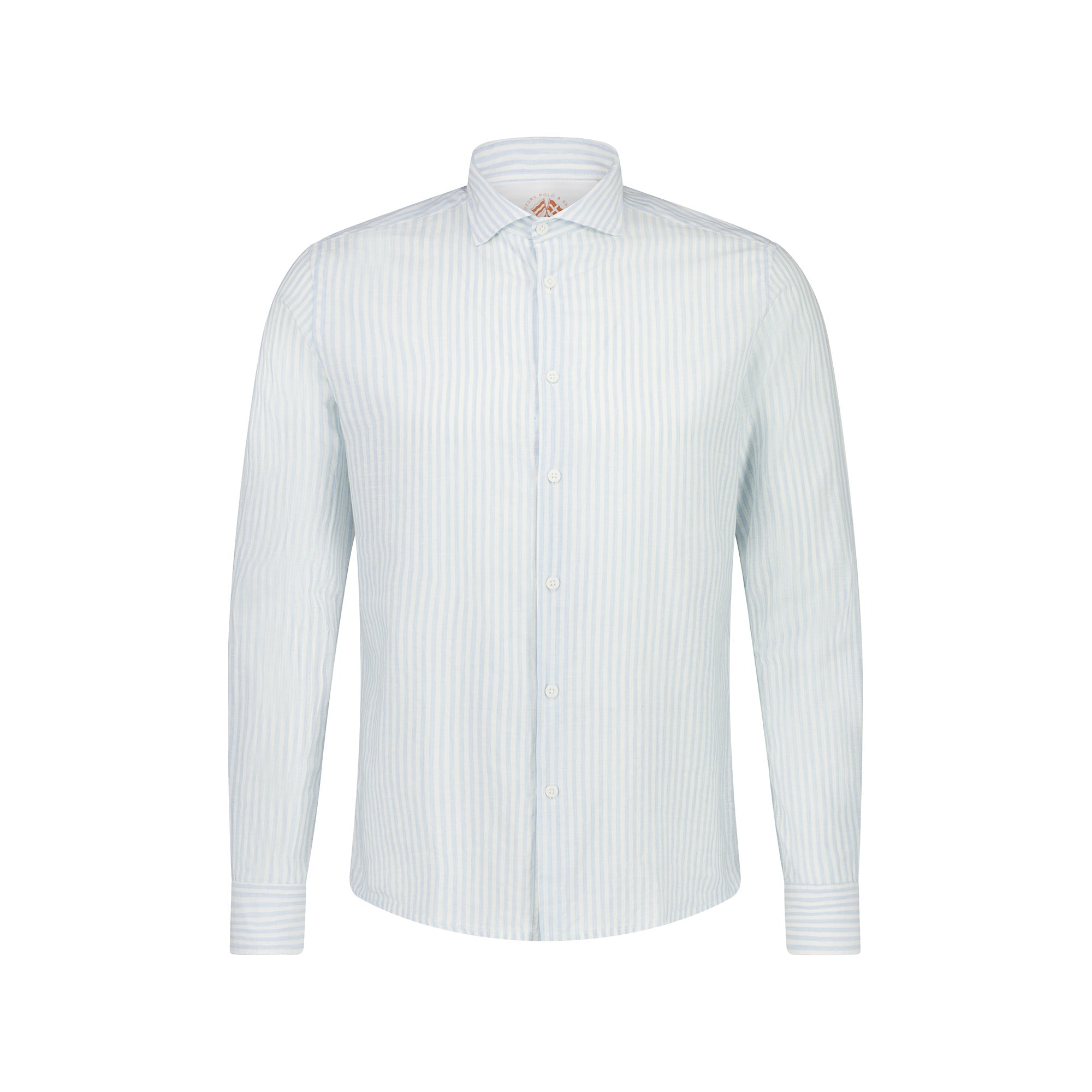 FRADI Cotton/Linen Stripe Shirt WHITE/SKY - Henry BucksShirts38SS230001 - WHTSKY - 39