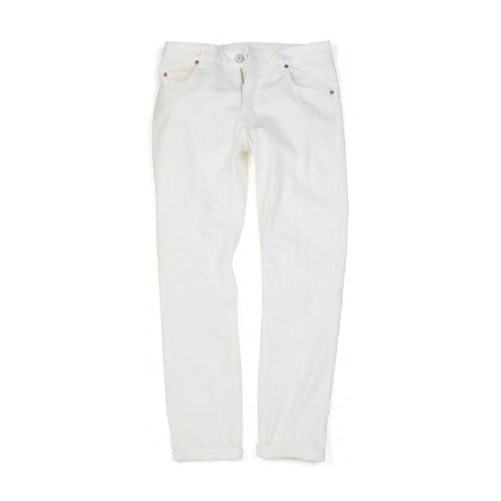 FRADI Garment Dyed Stretch Pants ECRU REG - Henry Bucks