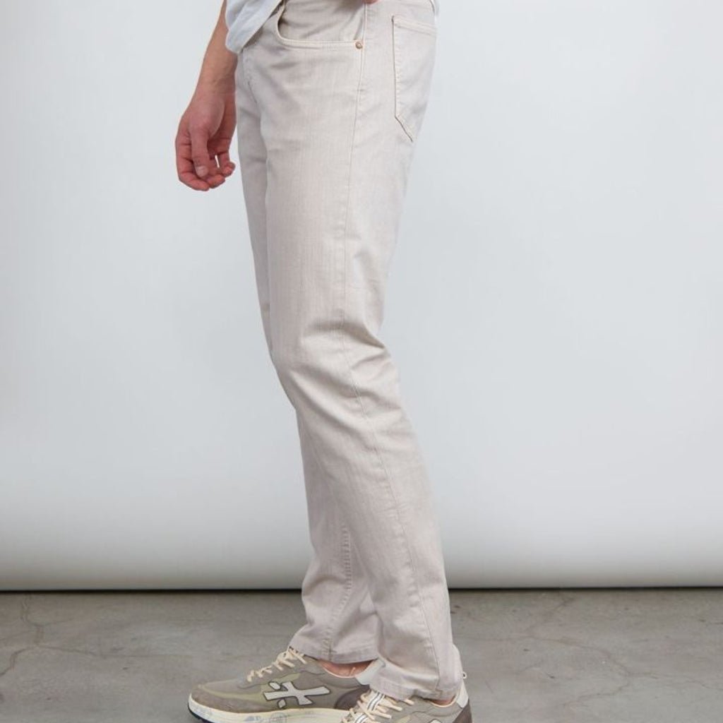 FRADI Garment Dyed Stretch Pants ECRU REG - Henry Bucks