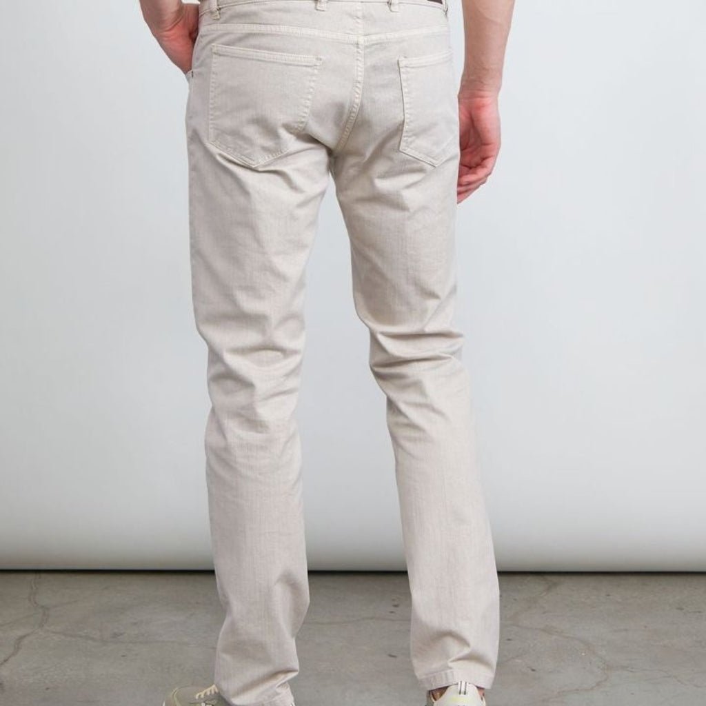 FRADI Garment Dyed Stretch Pants ECRU REG - Henry Bucks