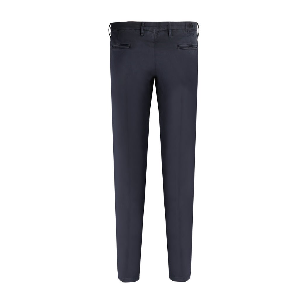 FRADI Satin Cotton Stretch Chino BLUE/NAVY REG - Henry Bucks