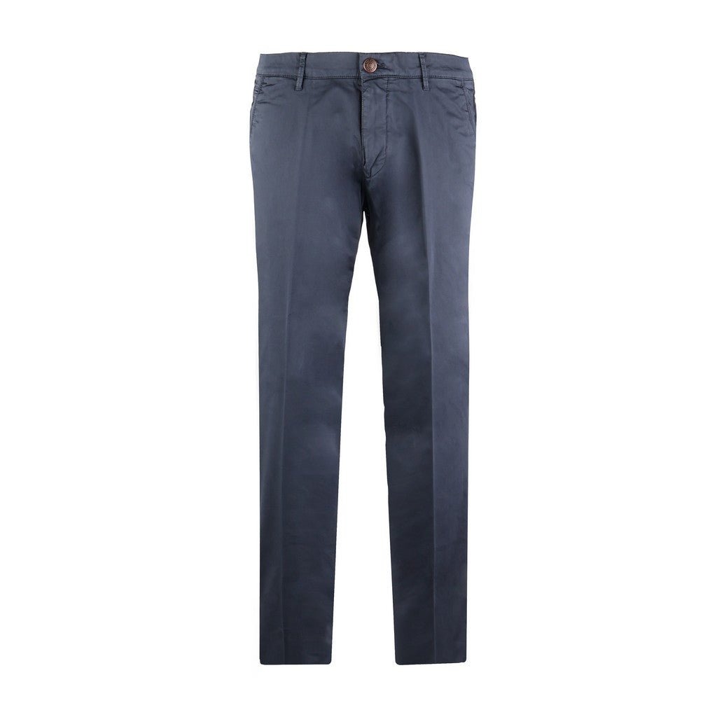 FRADI Satin Cotton Stretch Chino NAVY - Henry Bucks