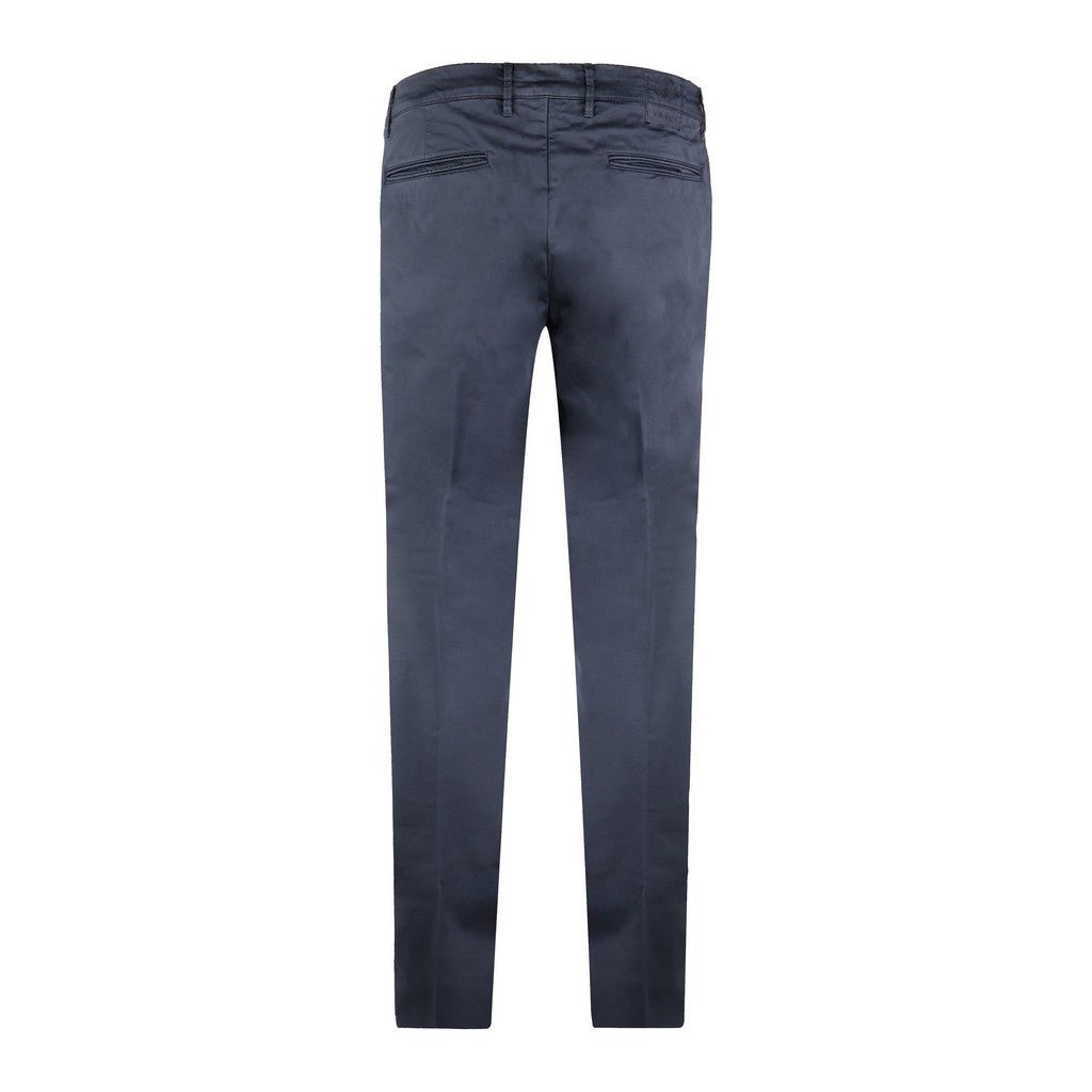 FRADI Satin Cotton Stretch Chino NAVY - Henry Bucks
